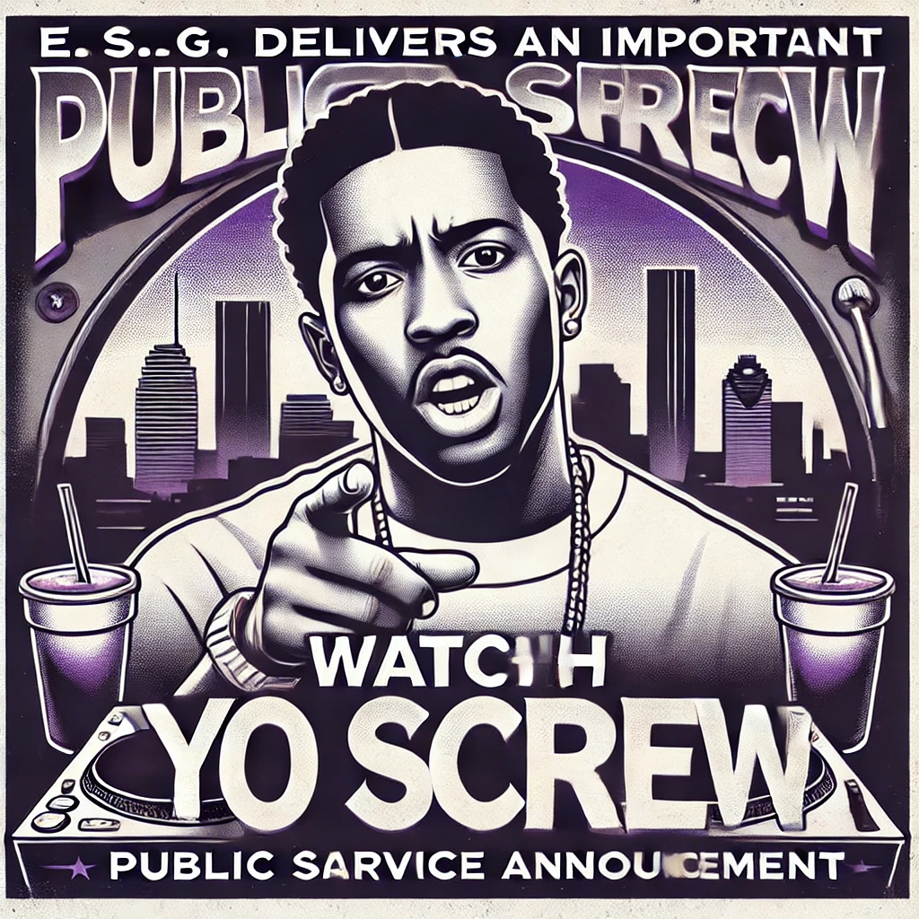E.S.G. Delivers an Important Public Service Announcement - “Watch Yo Screw”