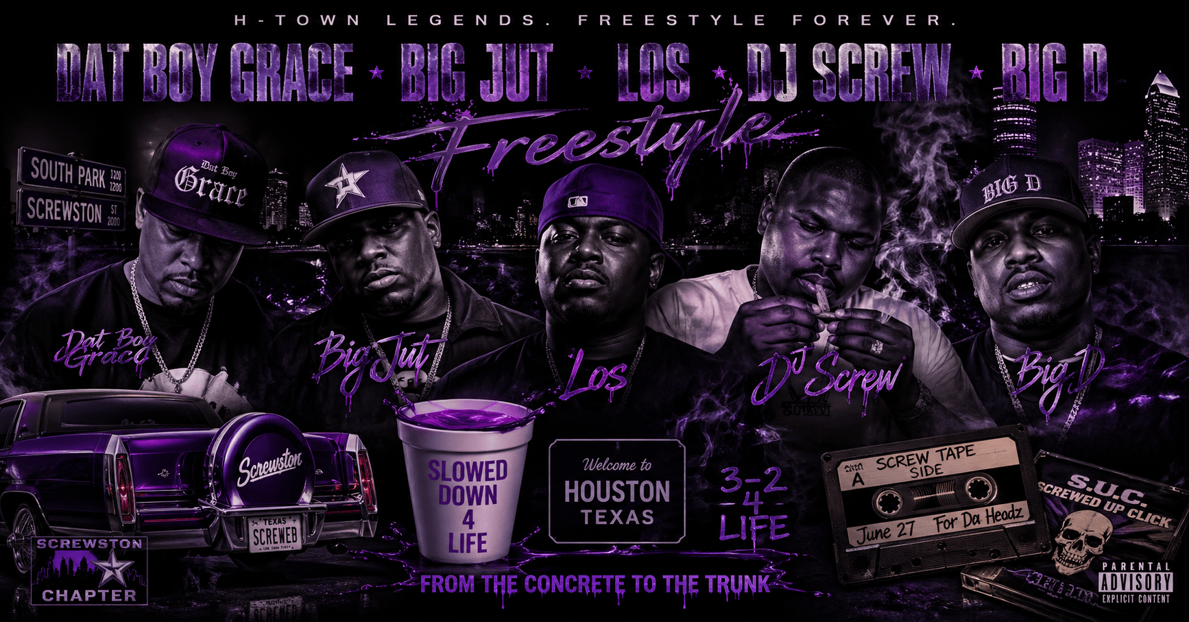 Dat Boy Grace, Big Jut, Los, DJ Screw, Big D Freestyle 4